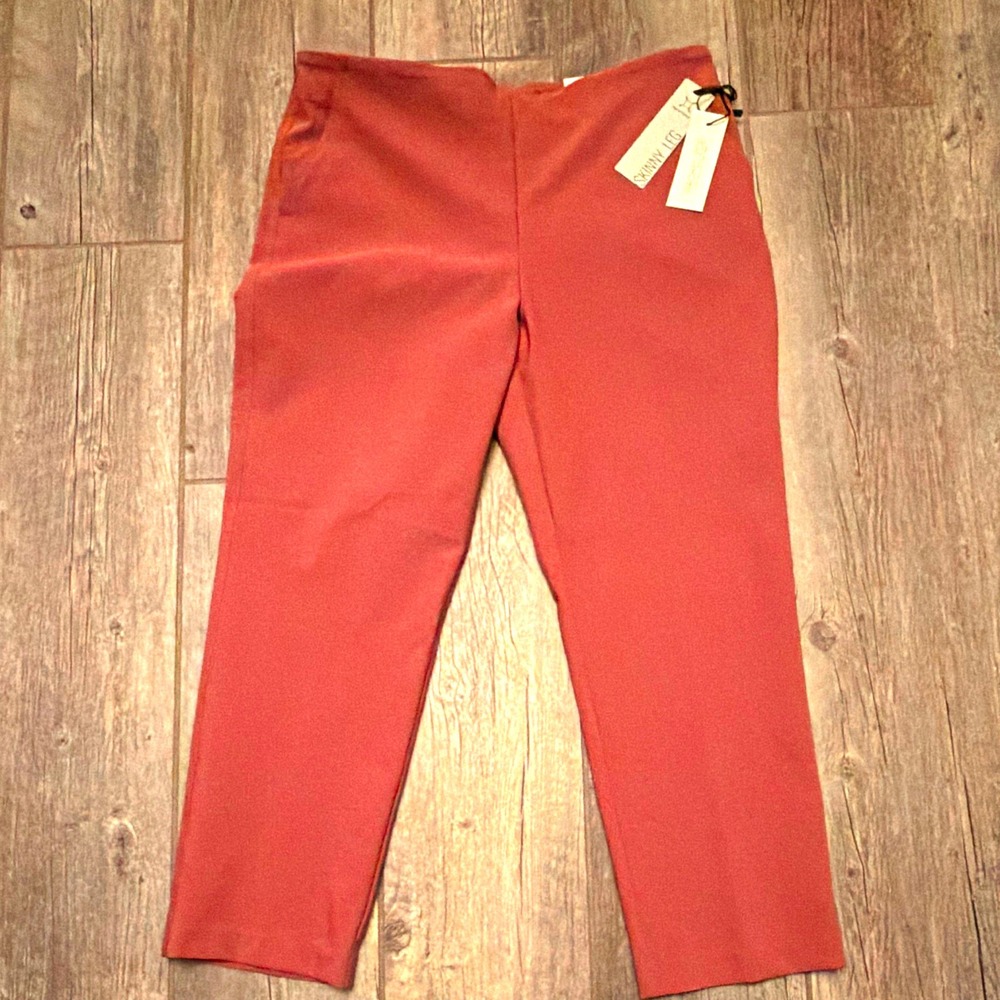 Rachel Zoe Women's High Rise Slim Fit Skinny Leg Flat Front Pants Pink 14